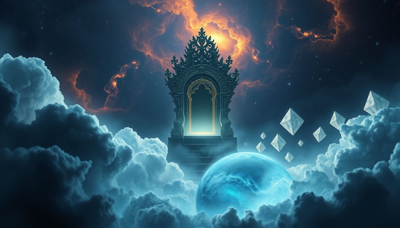 Tron w ciemności symbolizuje ukryte władze i niepewność.
