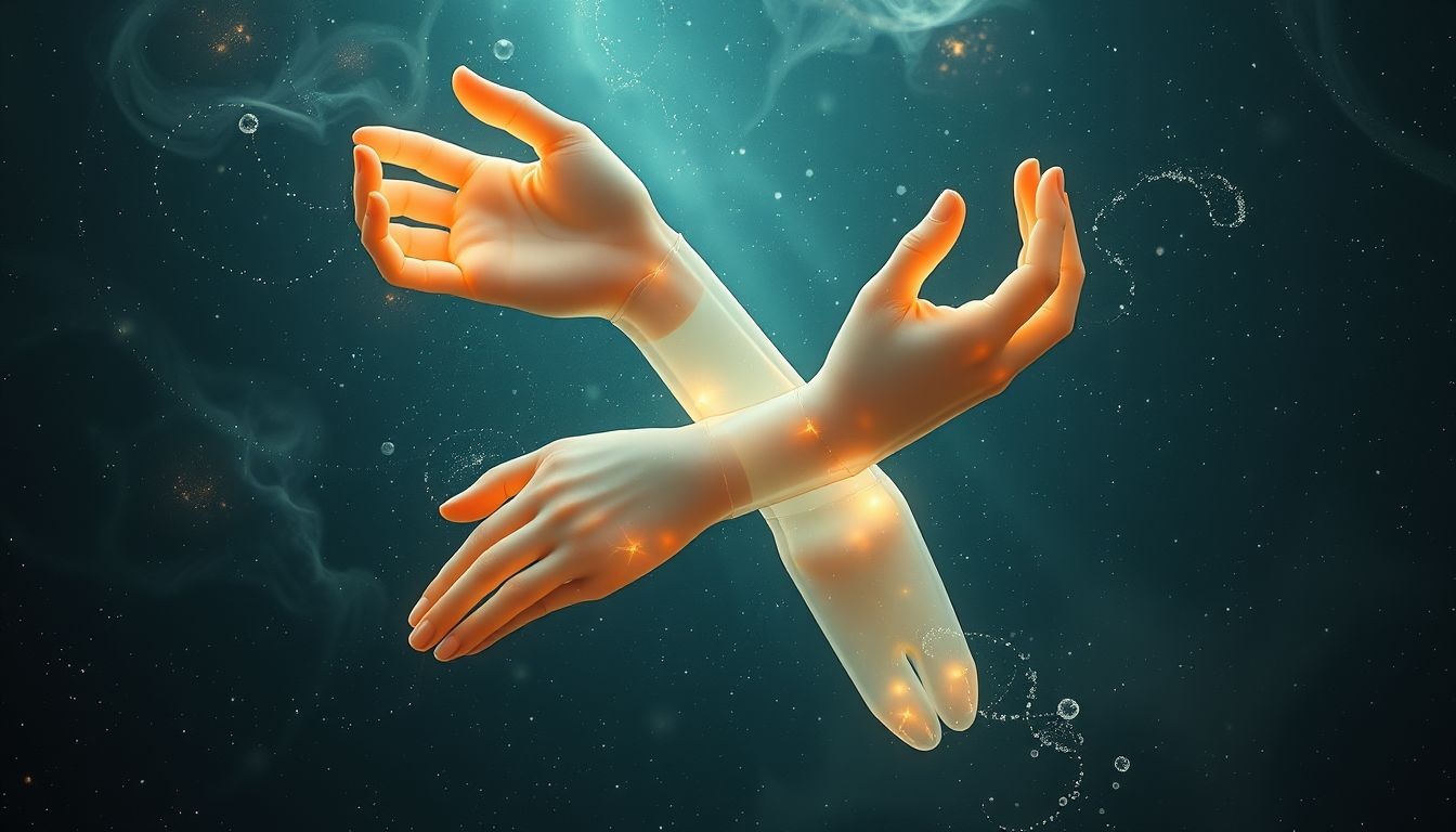 Rany na rękach symbolizują emocjonalną podatność i zranienia.