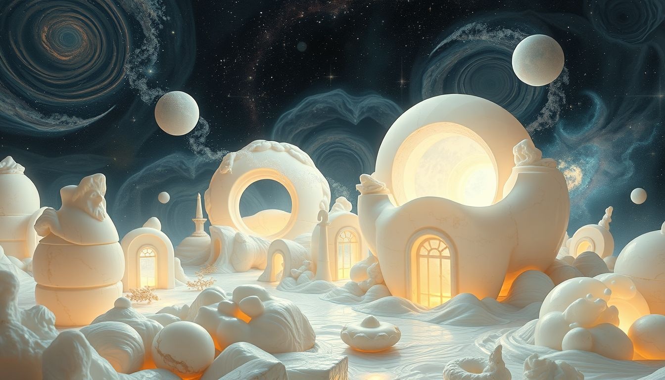 Alabaster od renesansu zdobi majestatyczne rzeźby i detale architektoniczne.