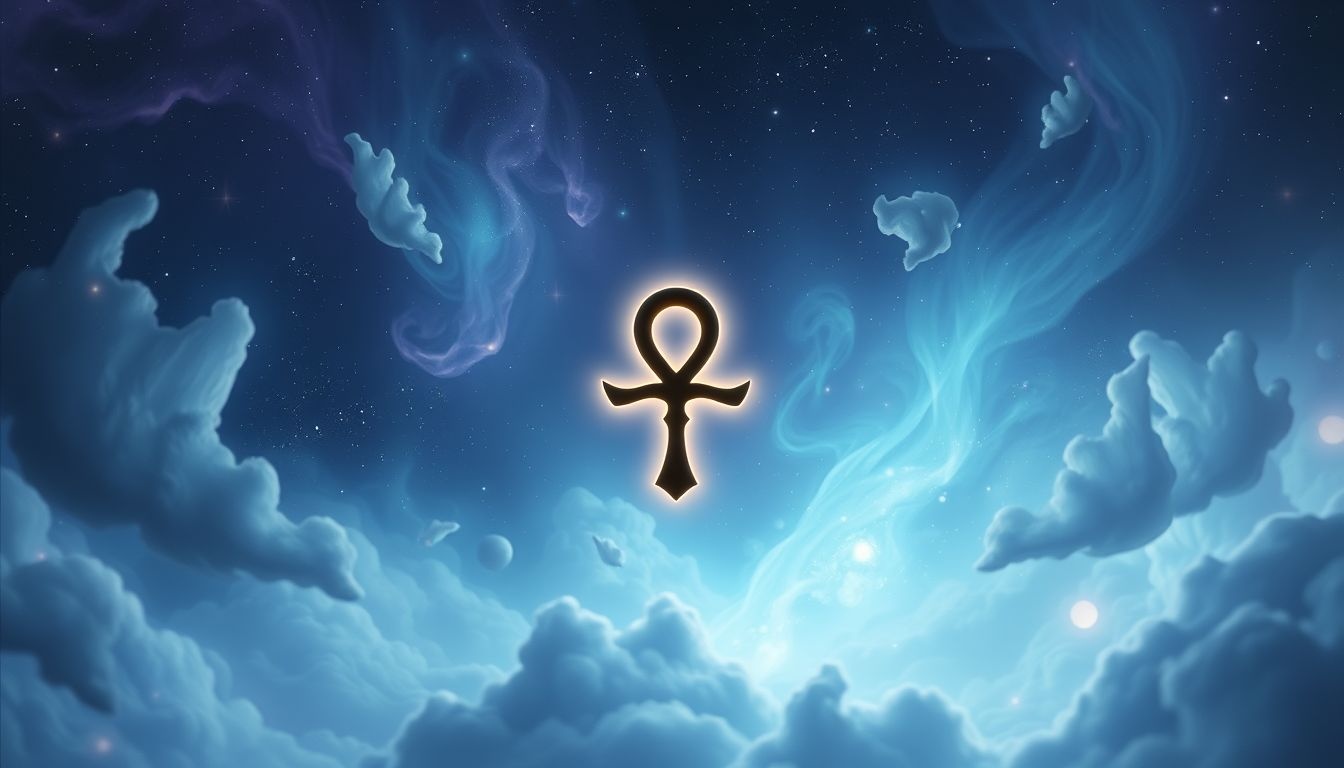 Czarny ankh symbolizuje tajemnicę i ochronę przed złem.