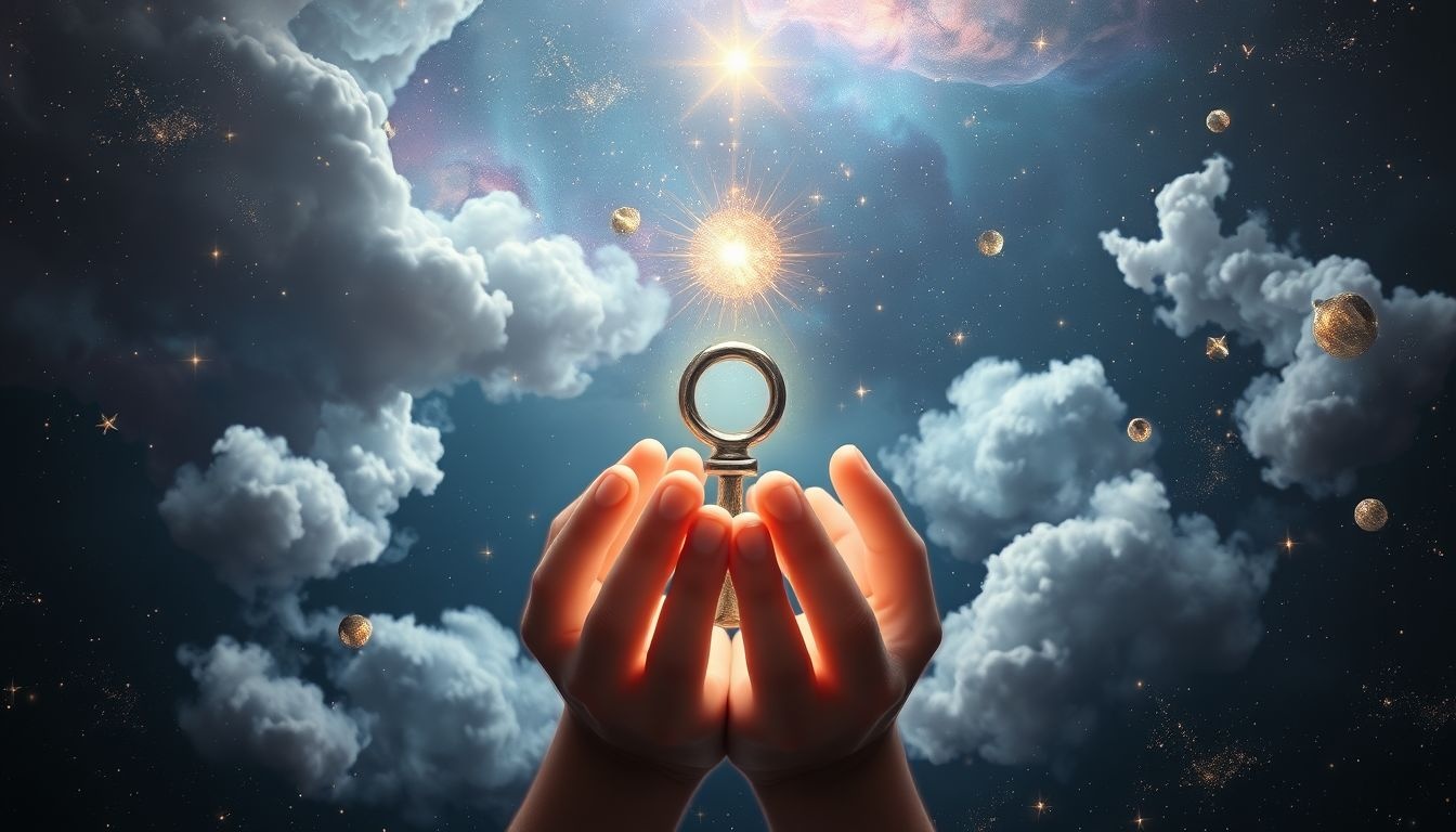 Ankh w rękach zmarłej symbolizuje przejście i wieczne życie.