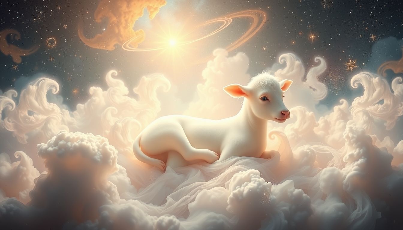 Cielęta w oborze symbolizują nowe początki i niewinność w snach.
