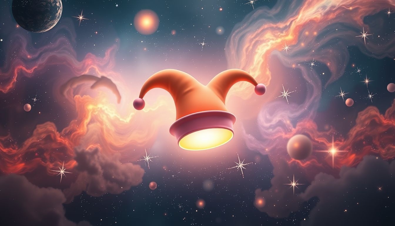 Czapka klauna symbolizuje radość, zabawę i ukrywanie prawdy.
