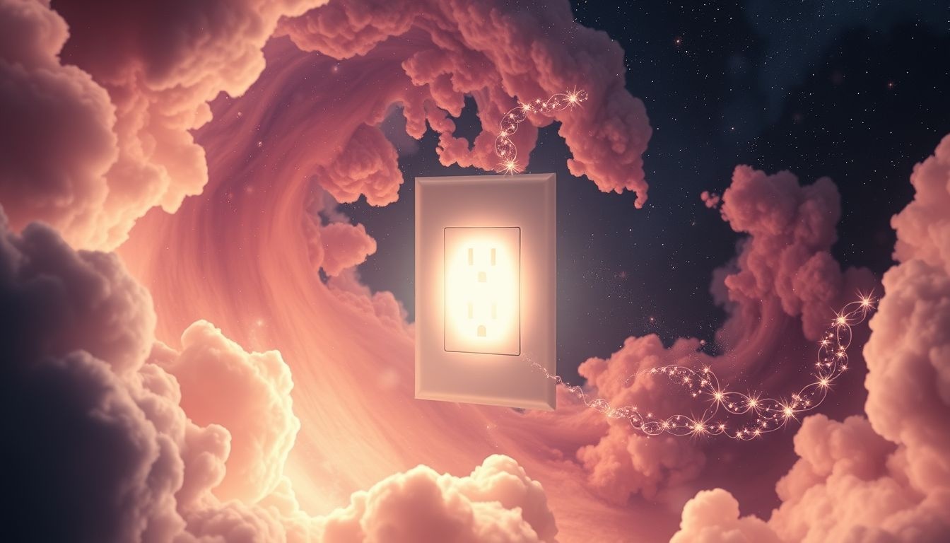 Gniazdko w jasnym świetle symbolizuje źródło energii i inspiracji.