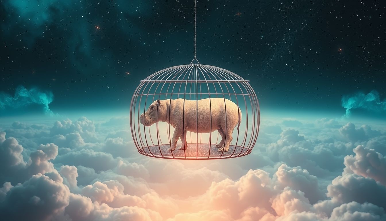 Hipopotam w zoo symbolizuje poczucie ograniczenia i kontroli.