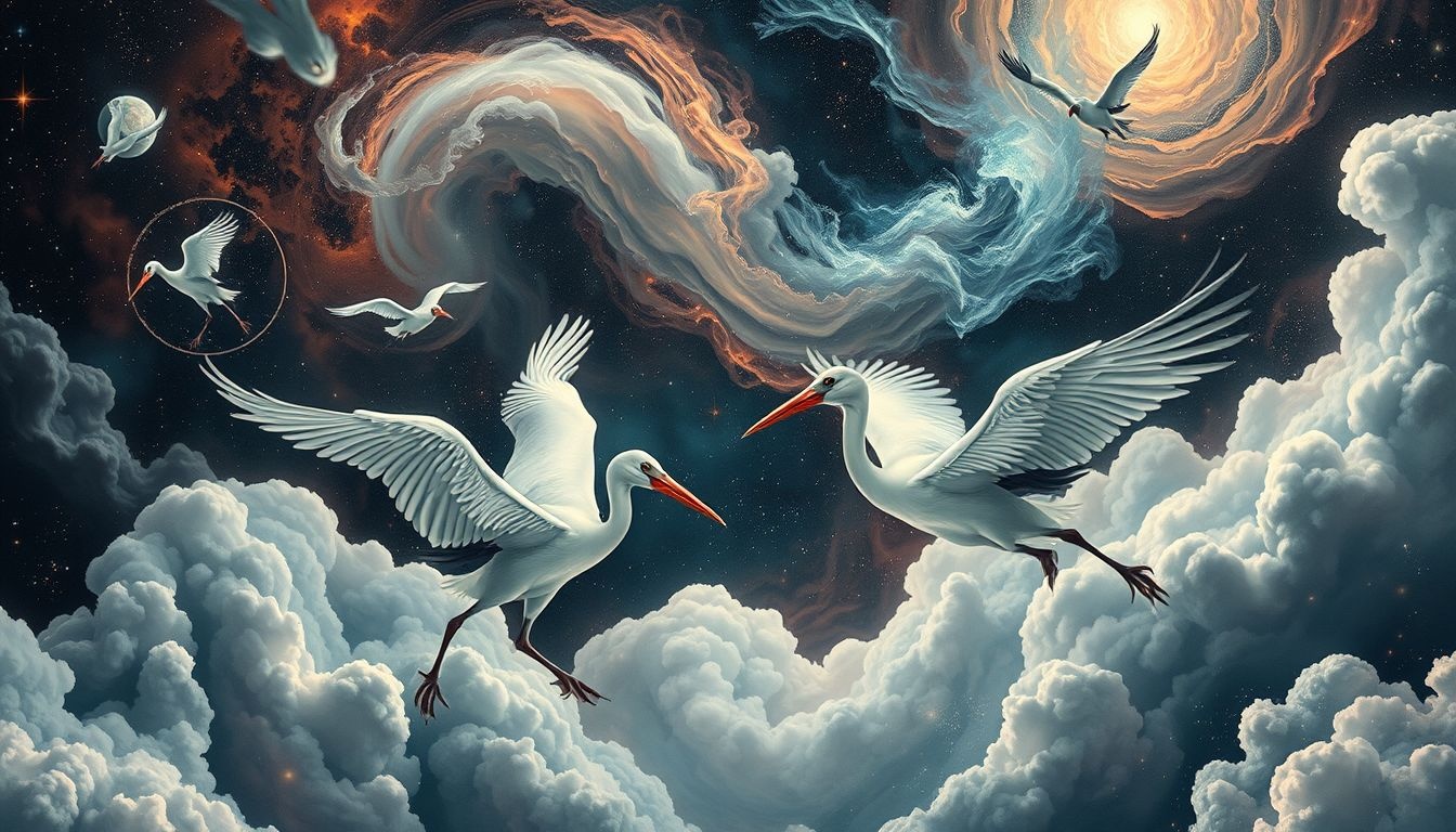 Biały ibis symbolizuje czystość i nowe duchowe początki we śnie.