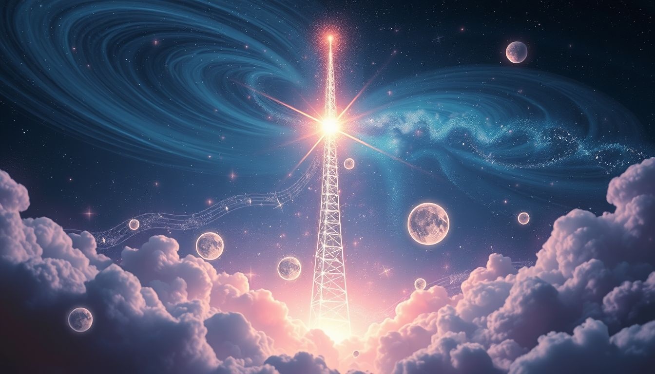 Maszt radiowy symbolizuje pragnienie bycia zauważonym i wysłuchanym.