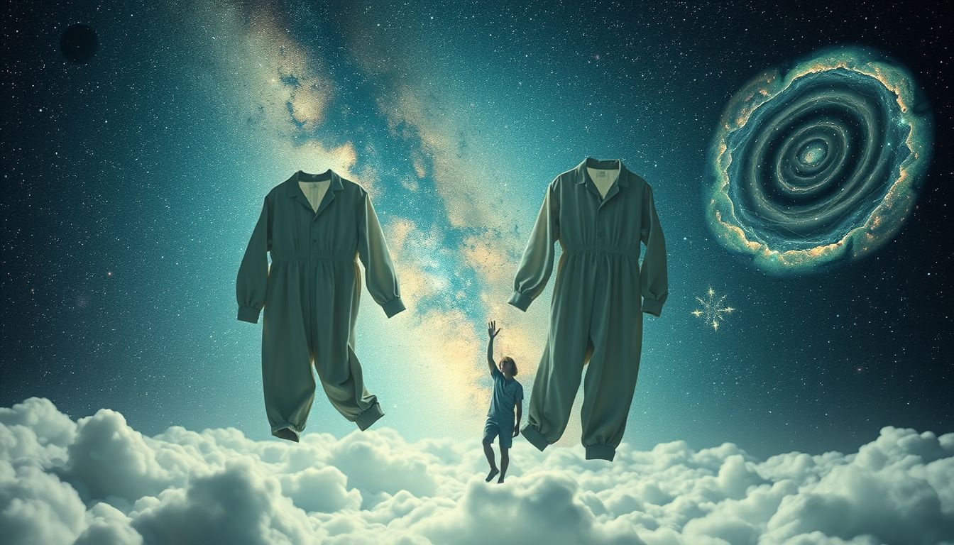Niedopasowana odzież we śnie symbolizuje wewnętrzne konflikty i niepewność.