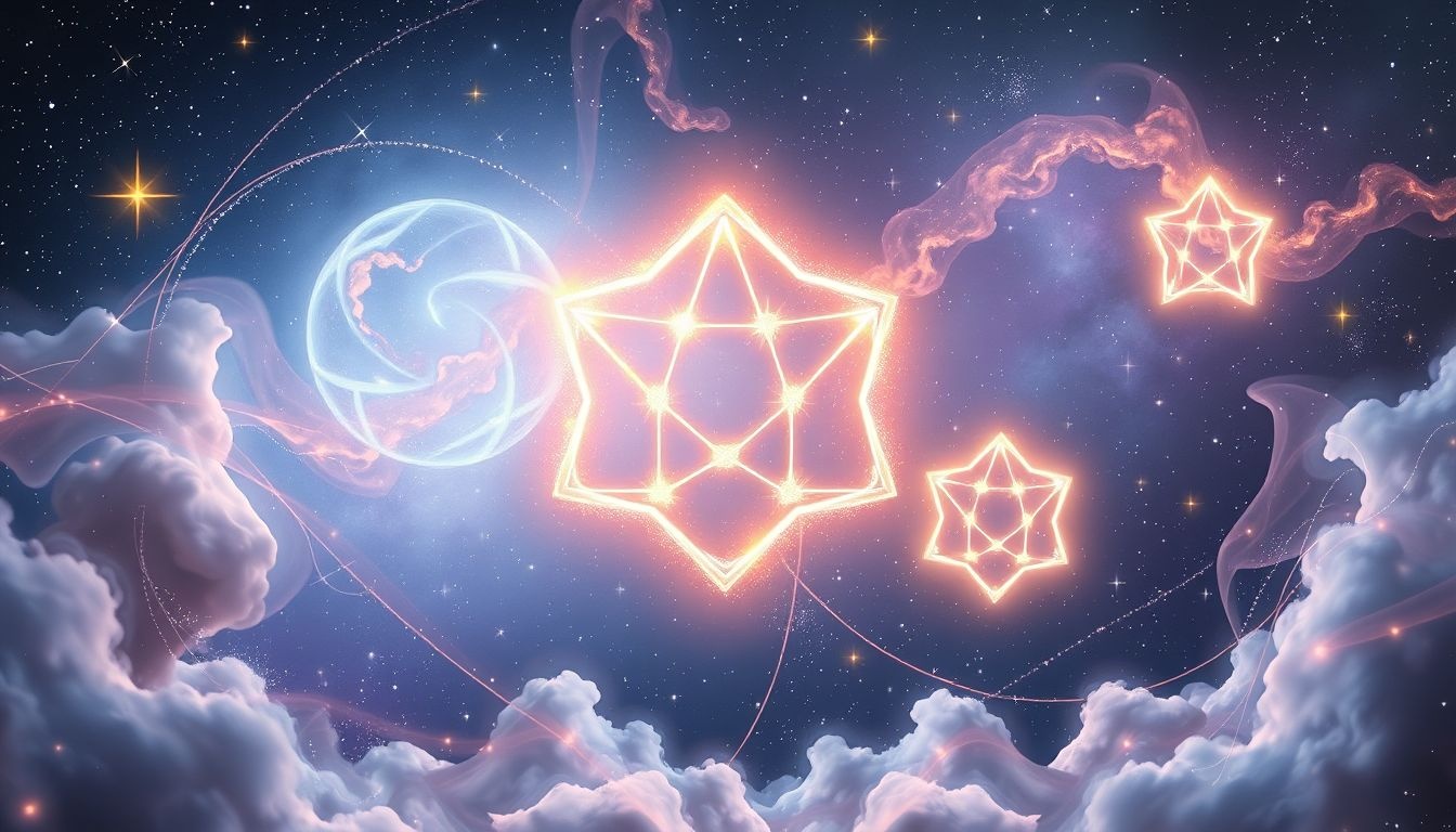 Pięciokąt symbolizuje ochronę i duchową równowagę w snach.