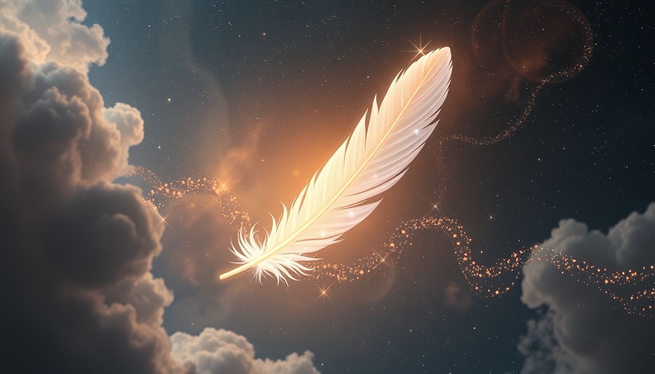 Pióro symbolizuje wolność, lekkość oraz duchową inspirację w snach.