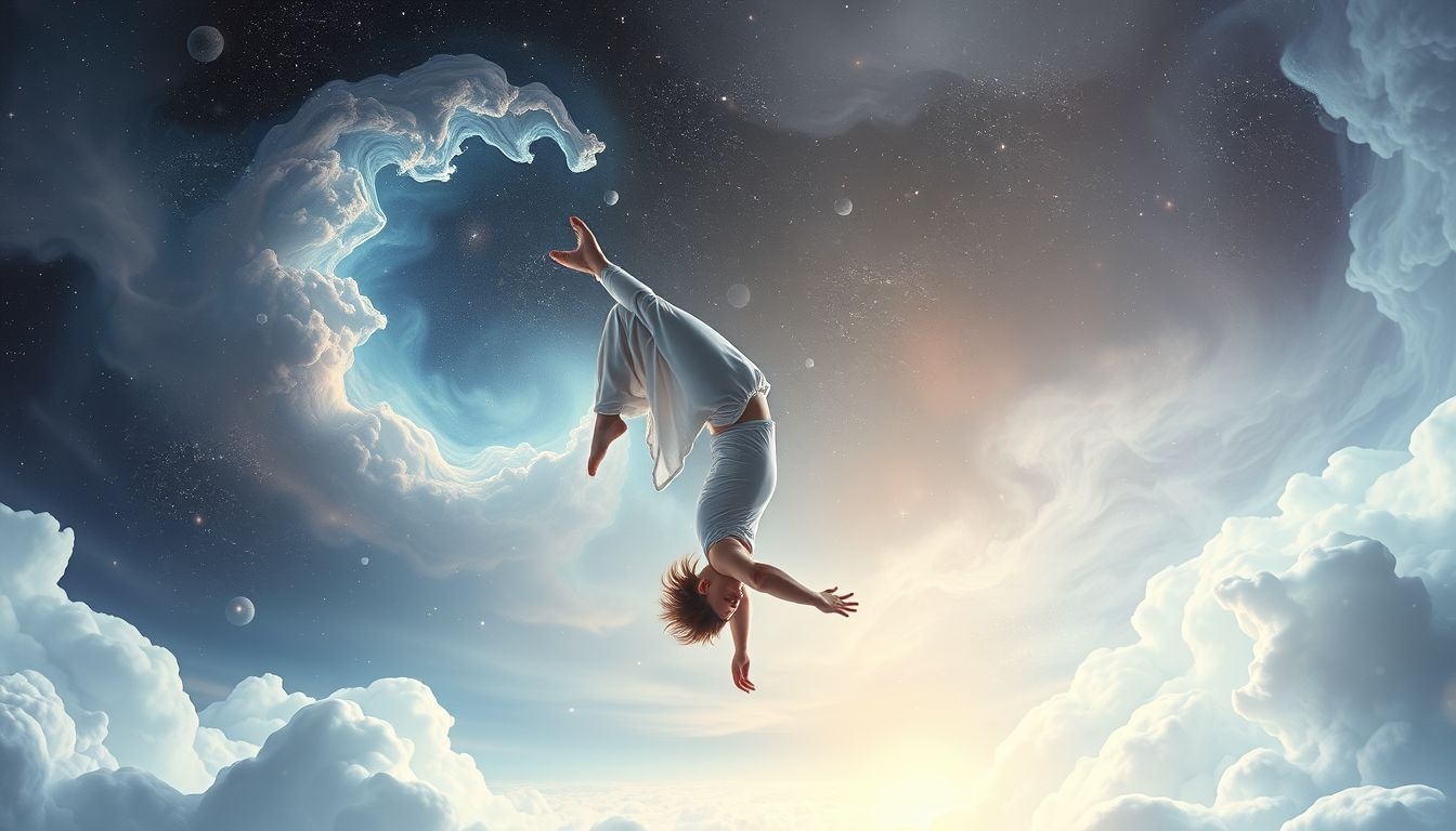 Salto w tył symbolizuje odwagę w pokonywaniu życiowych lęków.
