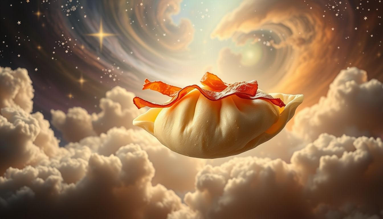 Sen o unoszących się pierogach z boczkiem symbolizuje wolność i radość.