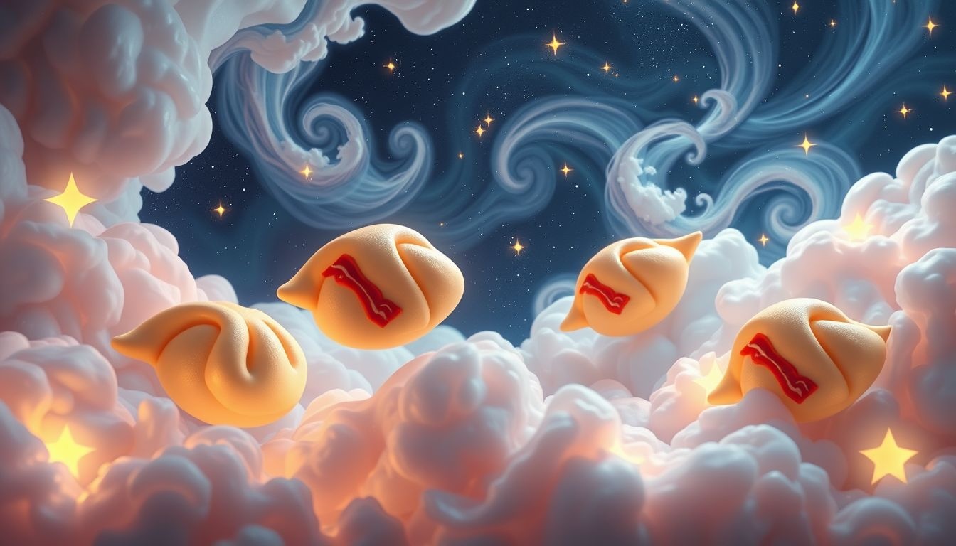 Tańczące pierogi z boczkiem symbolizują radość i obfitość.