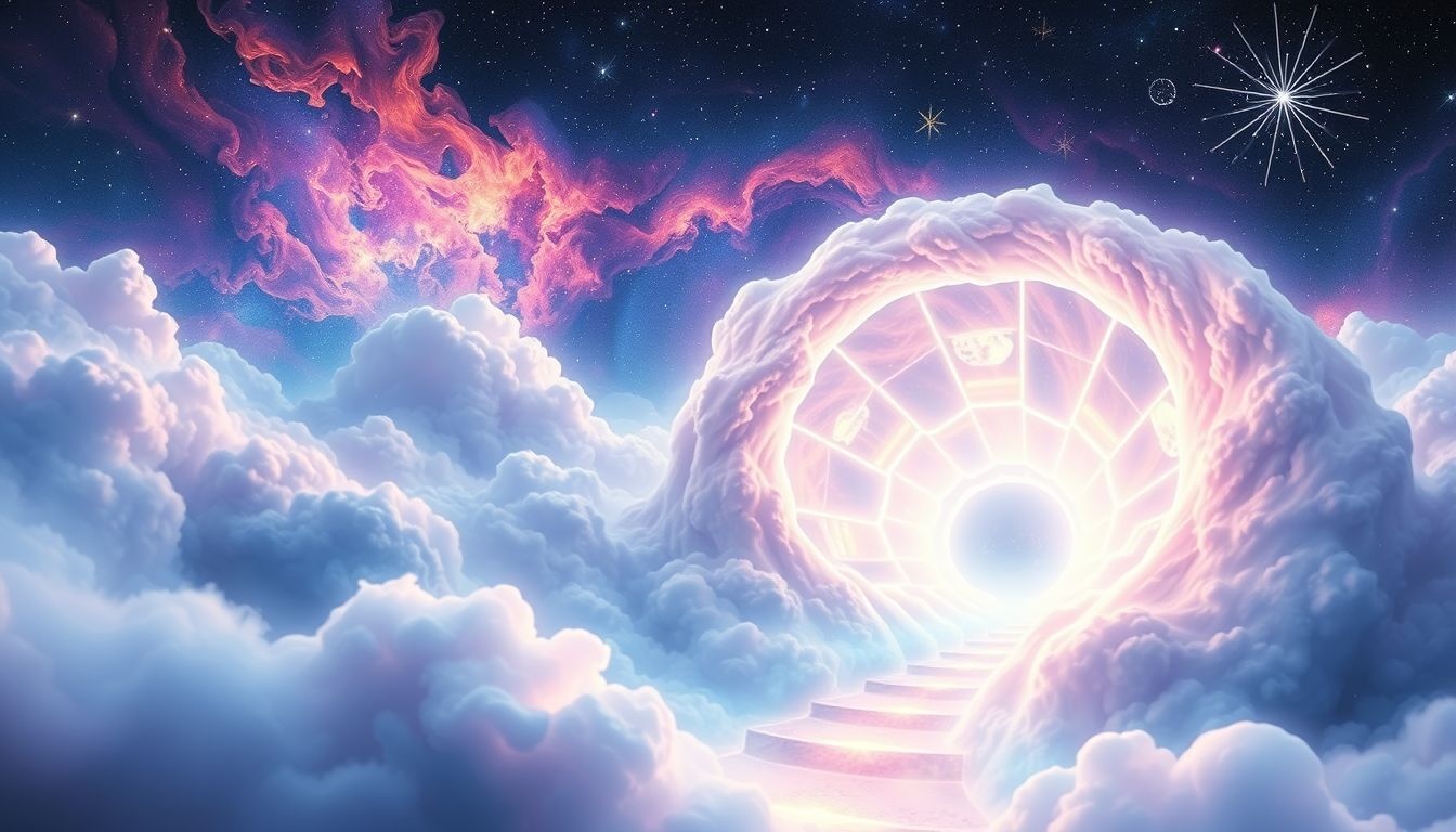 Sen o spiralnym labiryncie symbolizuje wewnętrzną duchową podróż i rozwój.