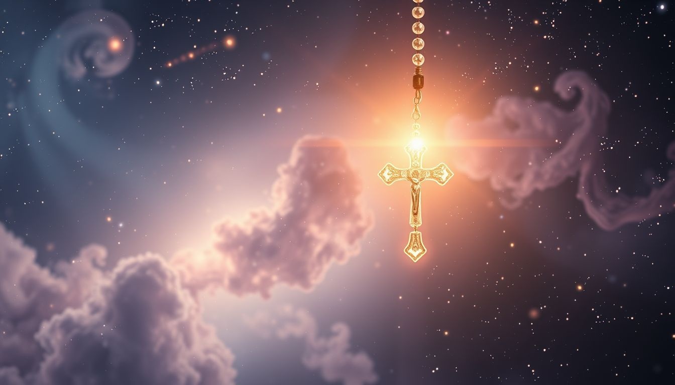 Sen o różańcu na ścianie symbolizuje boską ochronę domu.