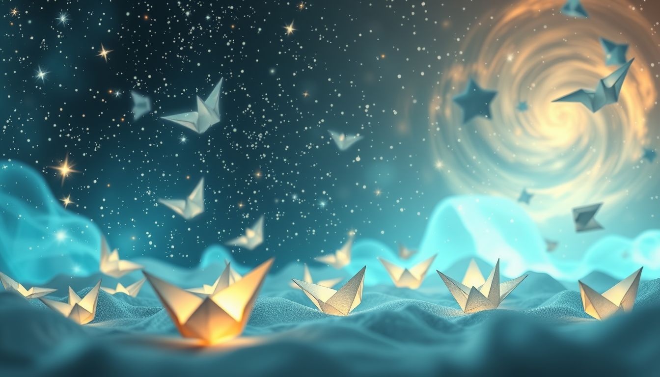 Sen o origami symbolizuje precyzję i rozwijającą się cierpliwość.