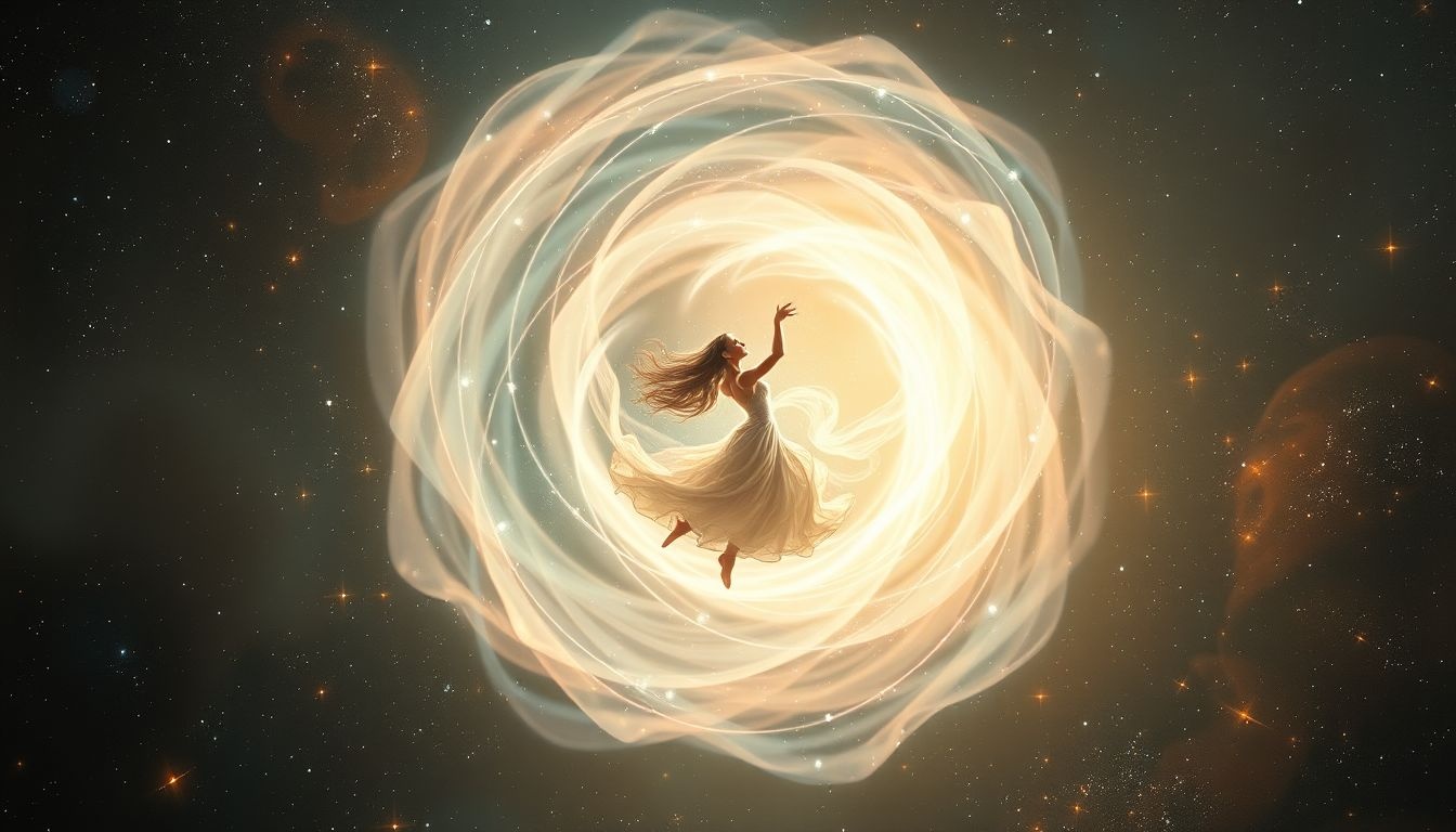 Sen o tańcu w spirali symbolizuje wewnętrzną harmonię i rozwój.