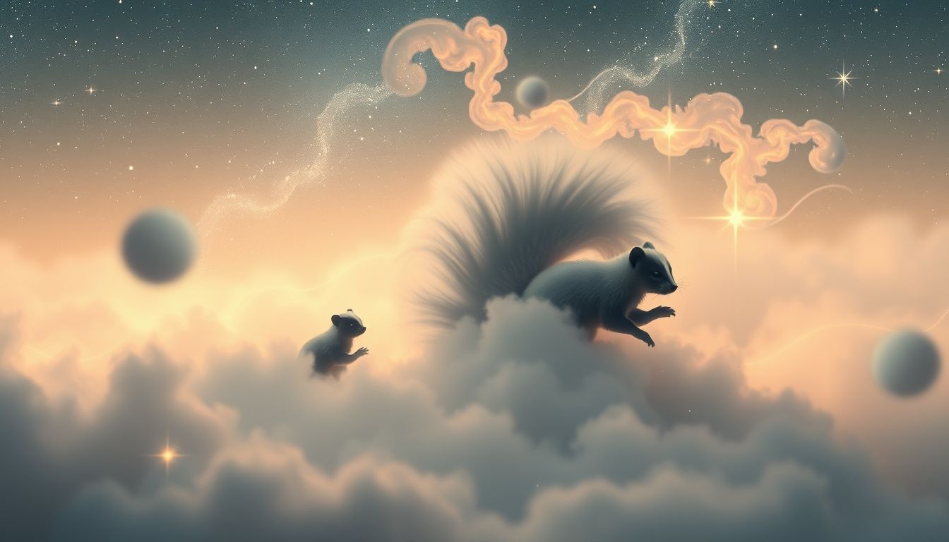 Skunks na zewnątrz symbolizują ukryte zagrożenia i ochronę.