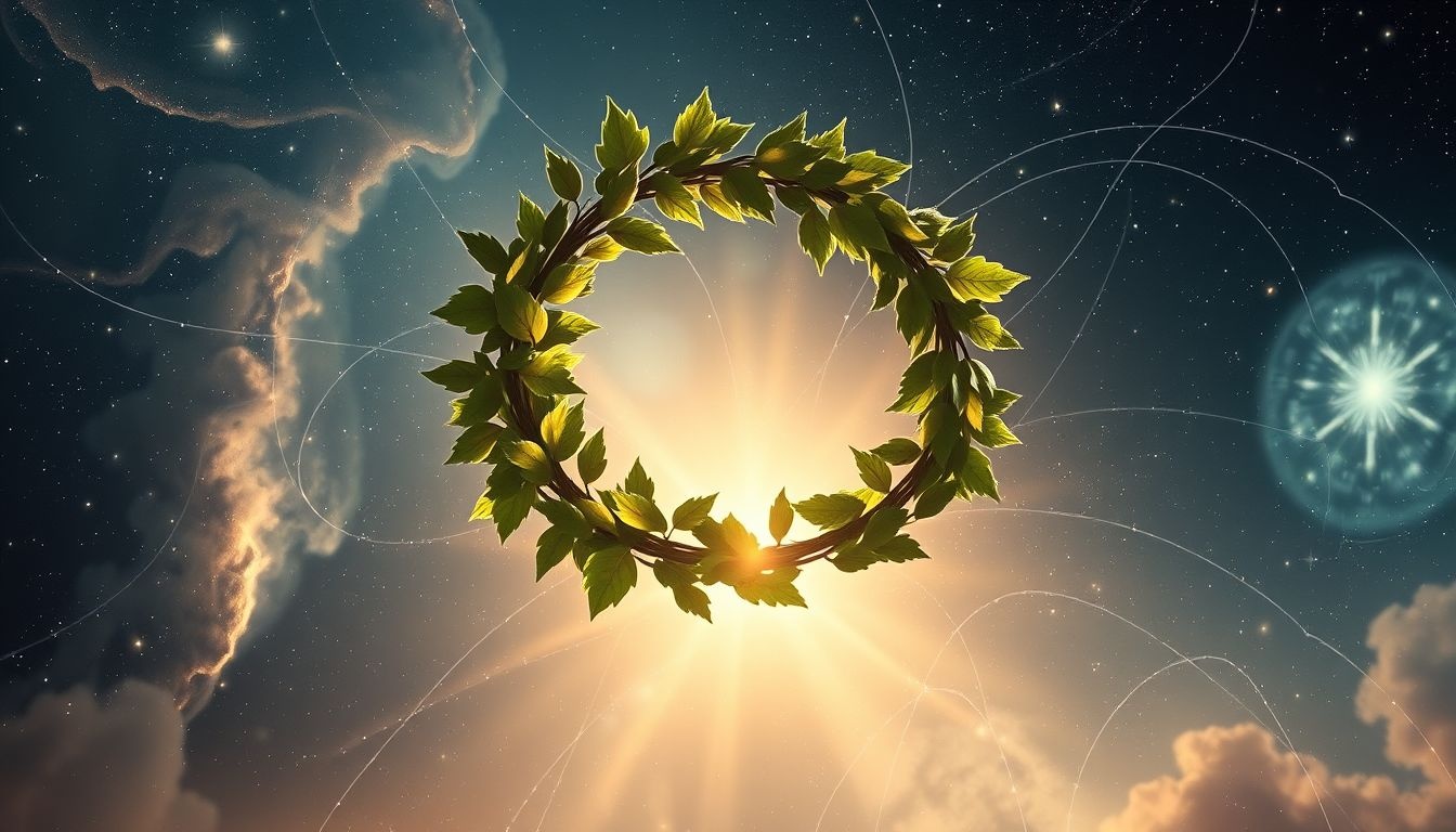 Wieniec z liści dębu symbolizuje siłę i trwałość pamięci.