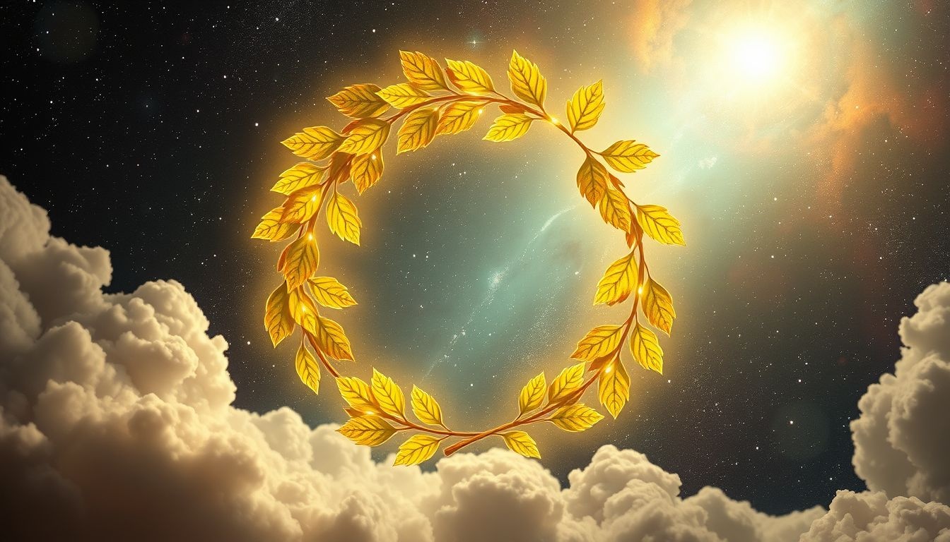 Wieniec z liści dębu symbolizuje siłę i zwycięstwo.
