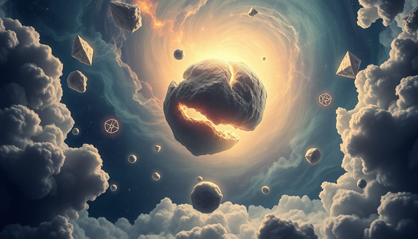 Zderzenie z asteroidą symbolizuje nagłą i nieuniknioną katastrofę.