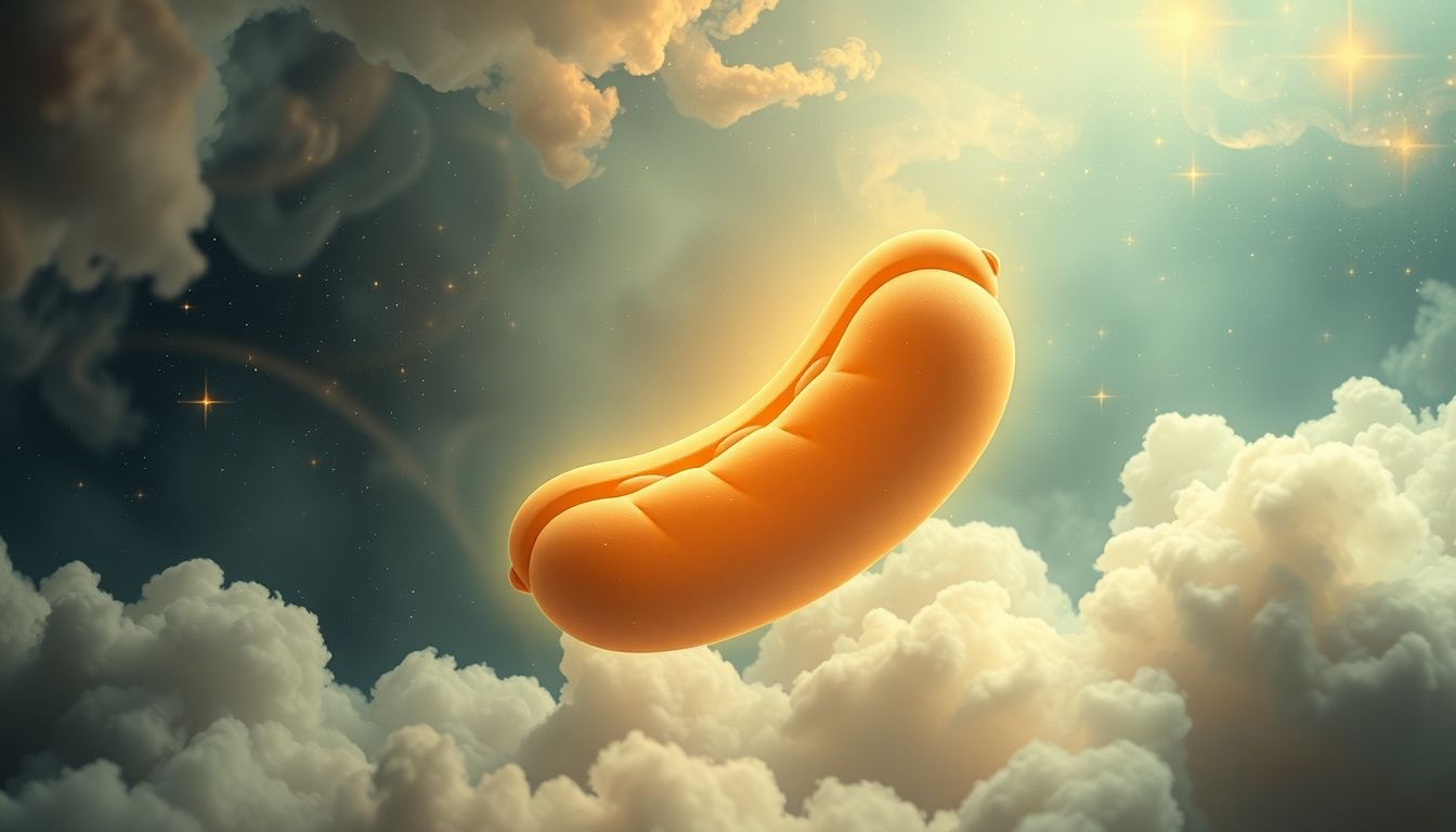„Parówka mówiąca symbolizuje niespodziewane wiadomości i komunikację.”
