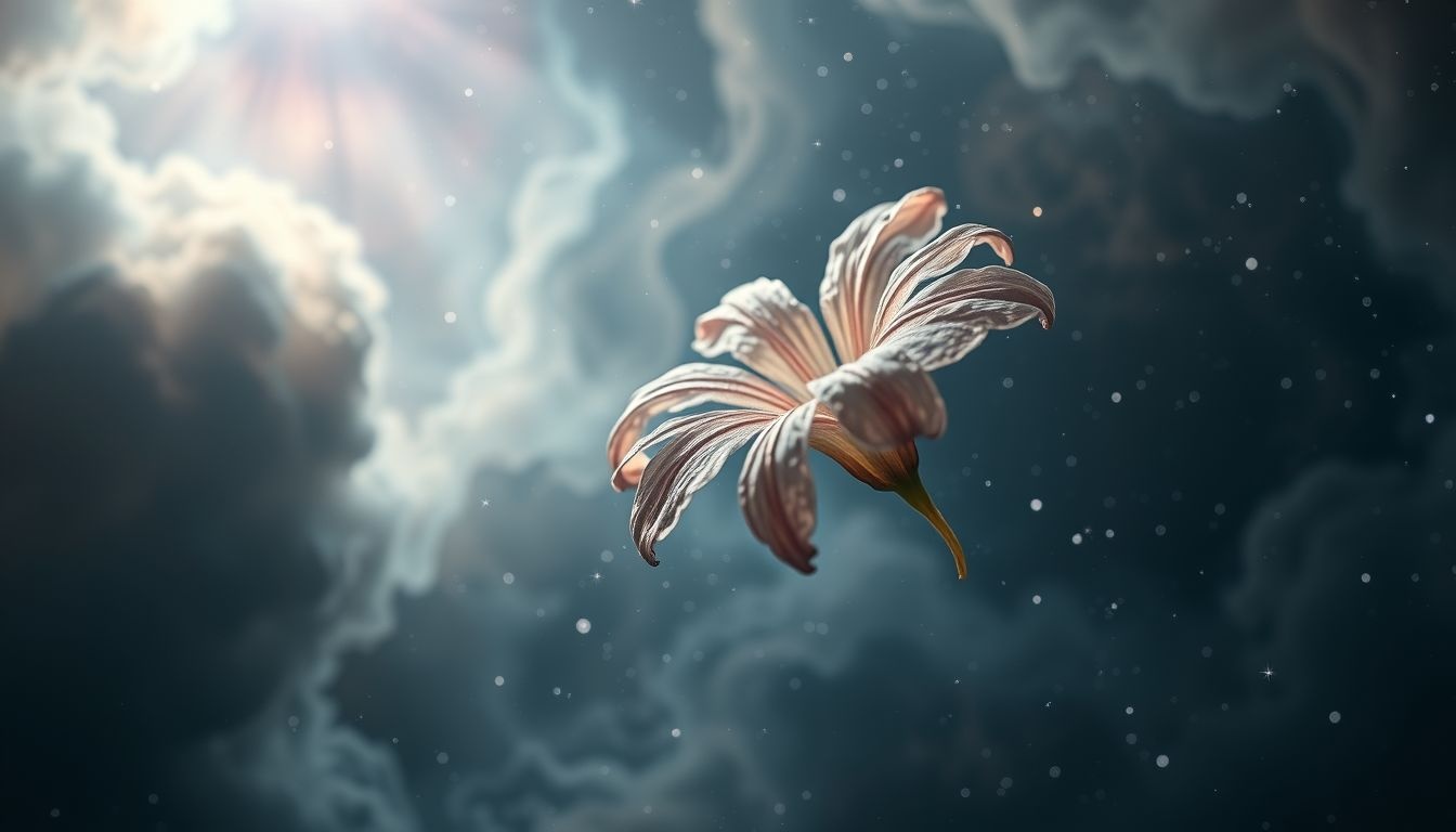 Zwiędła lobelia symbolizuje stracone szanse i zanikające nadzieje.