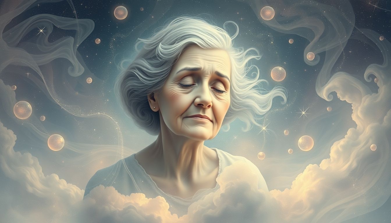 Babcia smutna symbolizuje tęsknotę i potrzebę wsparcia emocjonalnego.