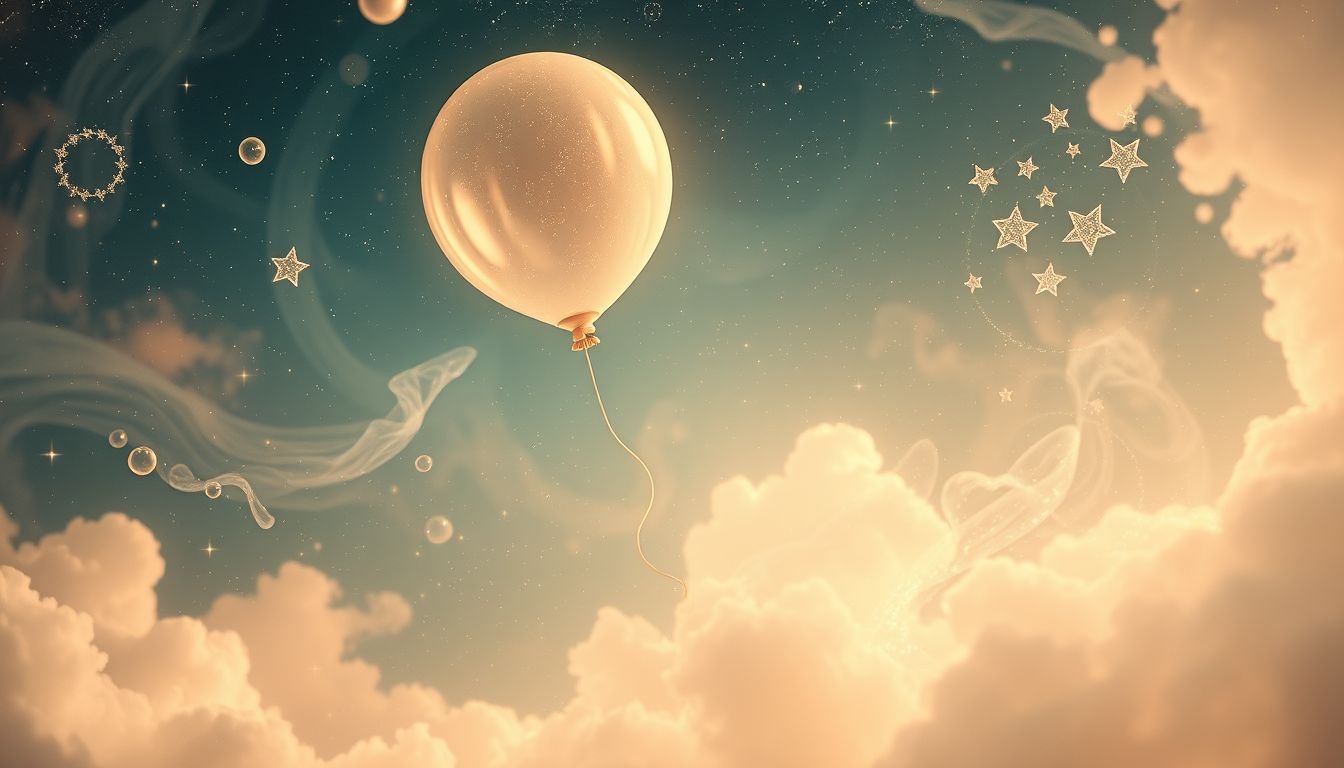 Balon symbolizuje ulotność marzeń i lekkość pragnień w snach.