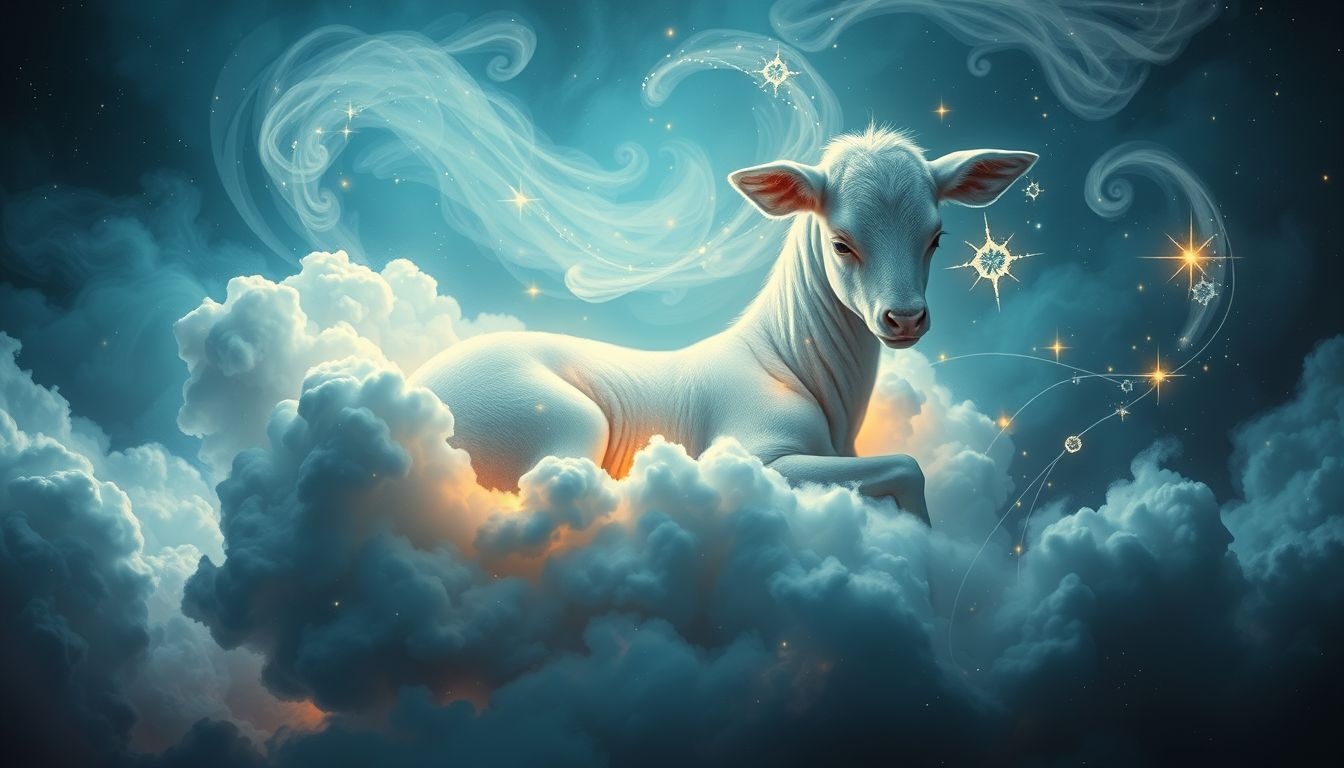 Cielę symbolizuje niewinność, rozwój i potrzebę ochrony emocjonalnej.