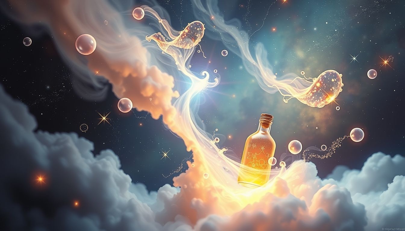 Eliksir symbolizuje wewnętrzną przemianę i uzdrawiającą moc snu.