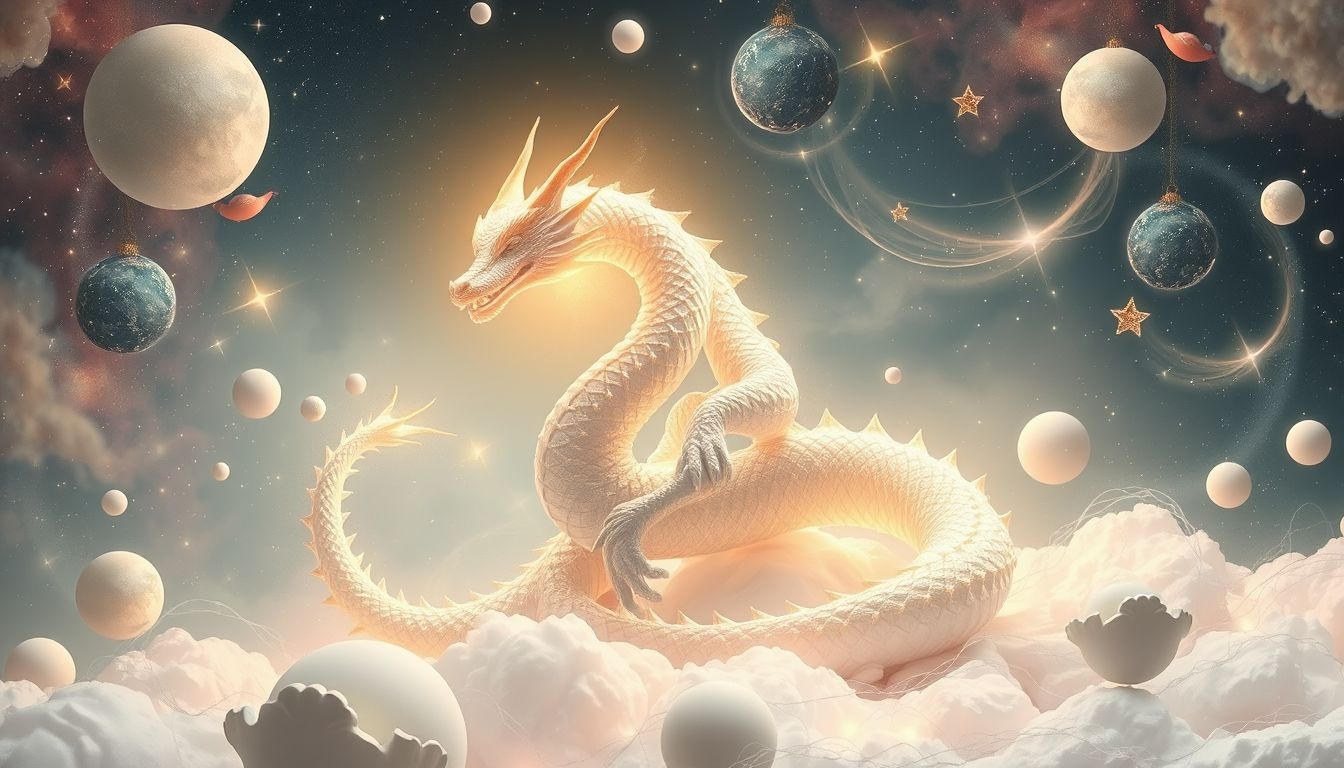 Gipsowy smok symbolizuje siłę, ochronę i duchową przemianę.