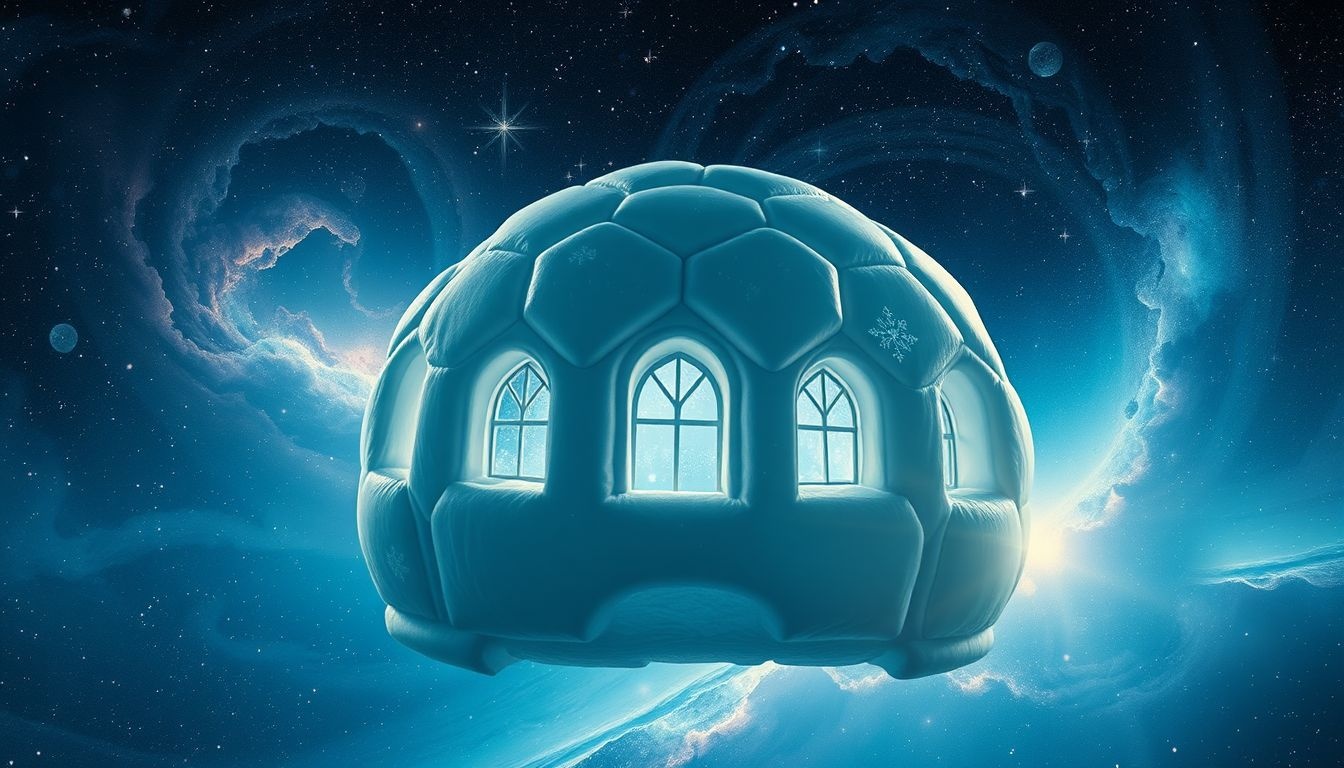 Igloo z wieloma oknami symbolizuje otwartość na nowe doświadczenia.