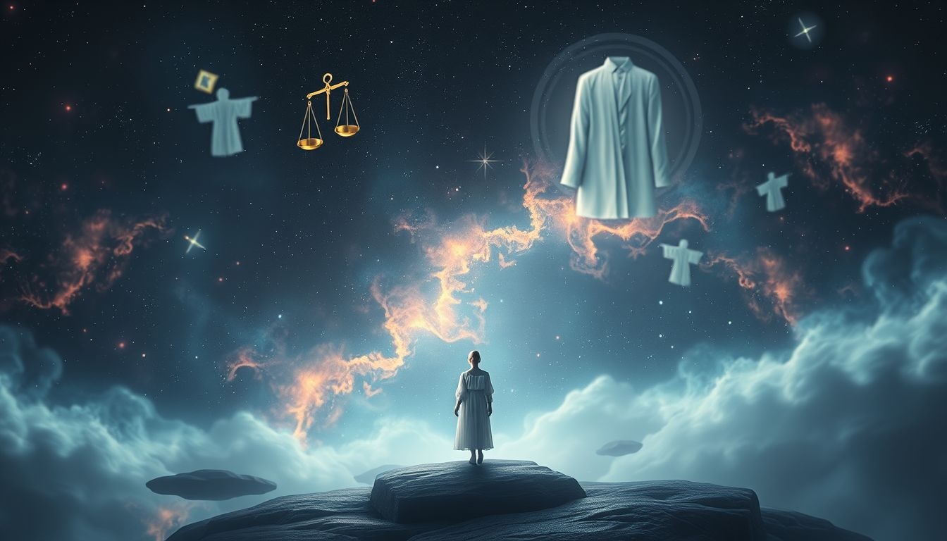Świadek w procesji sądowej symbolizuje obiektywną ocenę sytuacji.