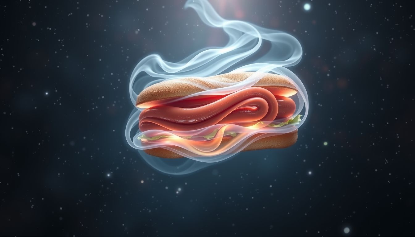 Kiełbasa w kanapce symbolizuje prosperęcję i codzienne szczęście.