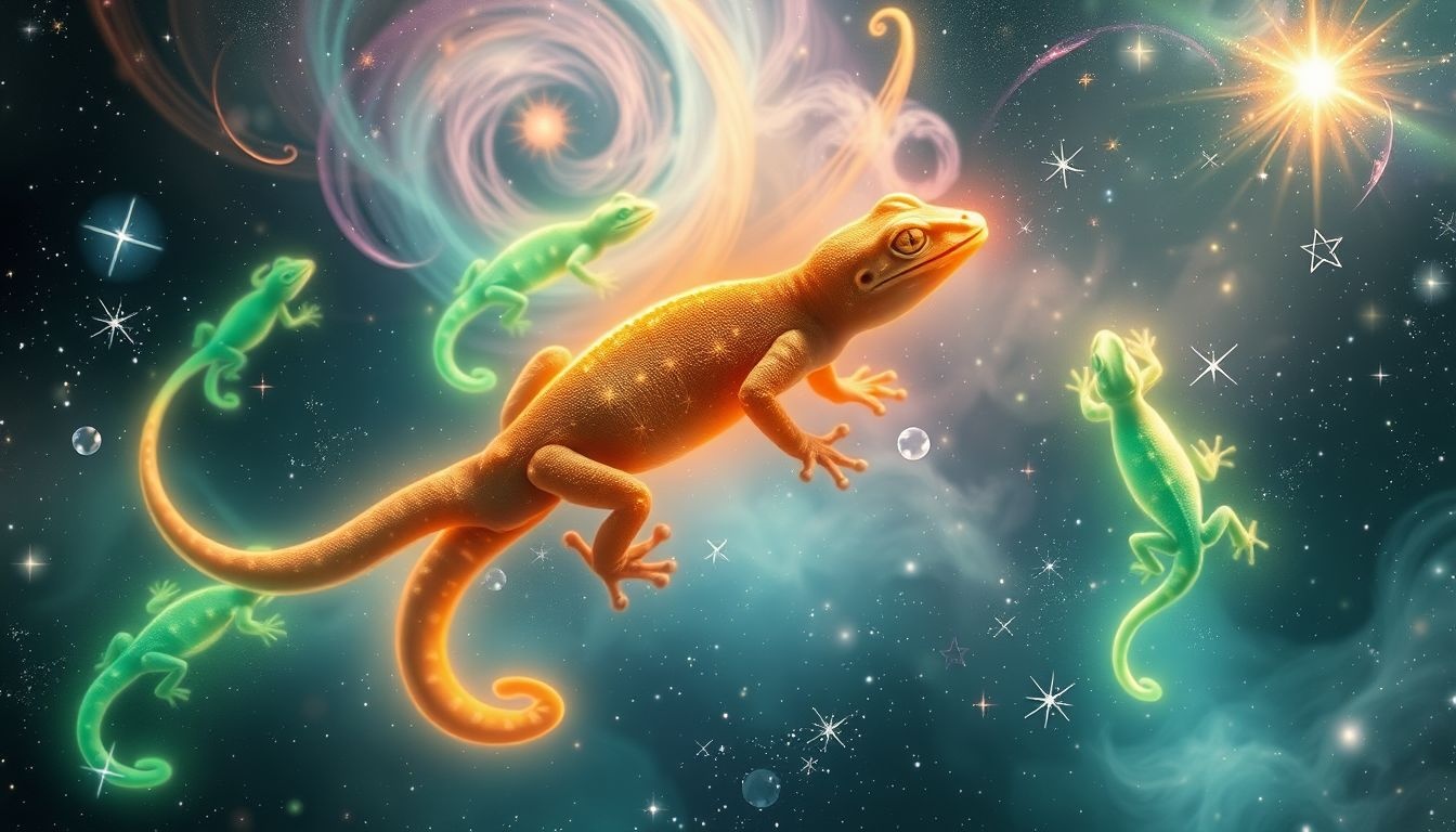 Zielony gekon we śnie symbolizuje nadzieję i odrodzenie.