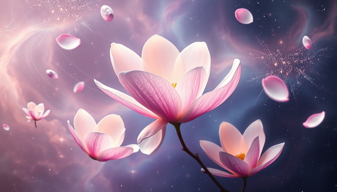Biała magnolia symbolizuje czystość i duchowe przebudzenie we śnie.