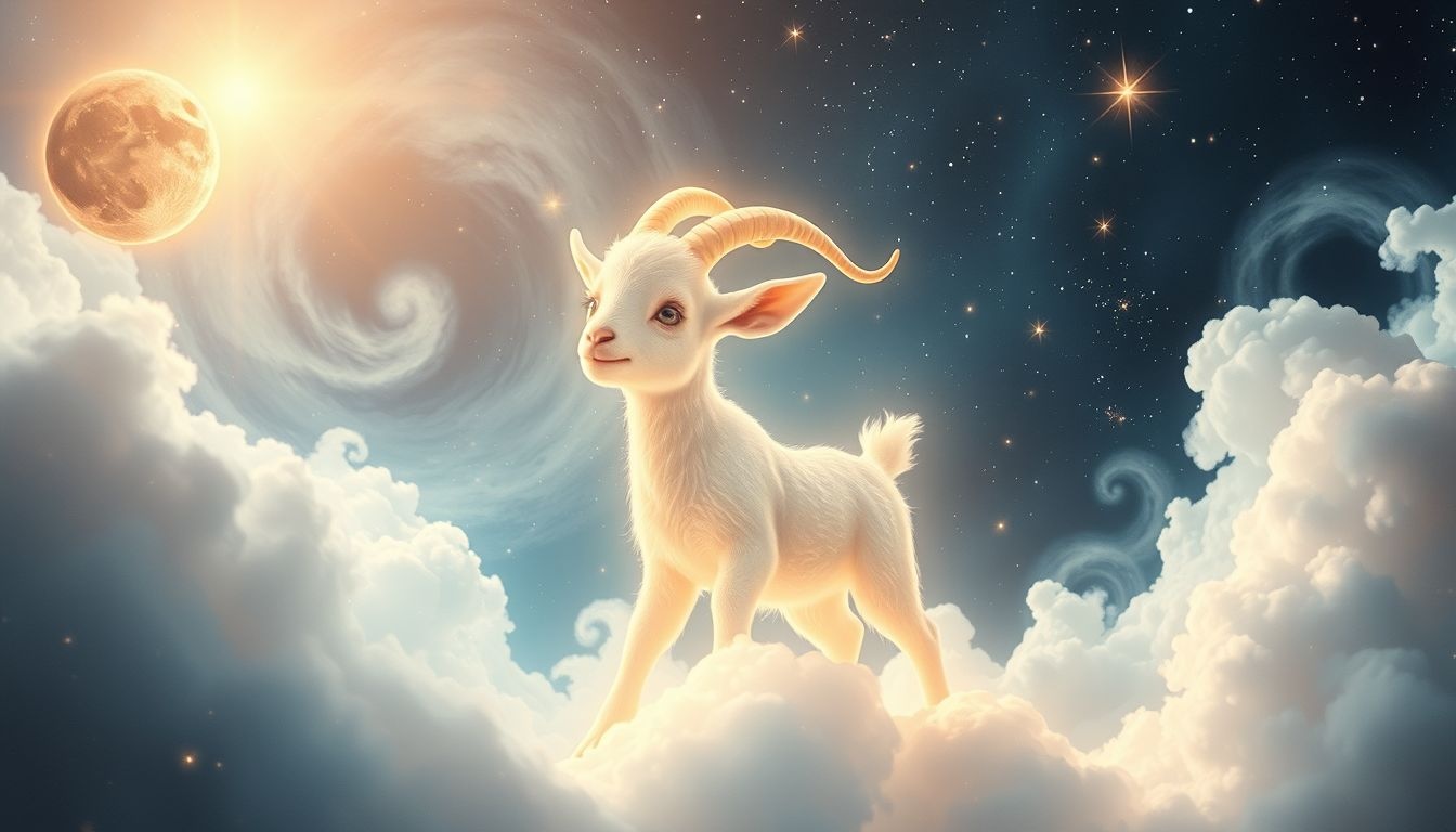 Koźlę symbolizuje beztroską energię i nieograniczoną ciekawość.