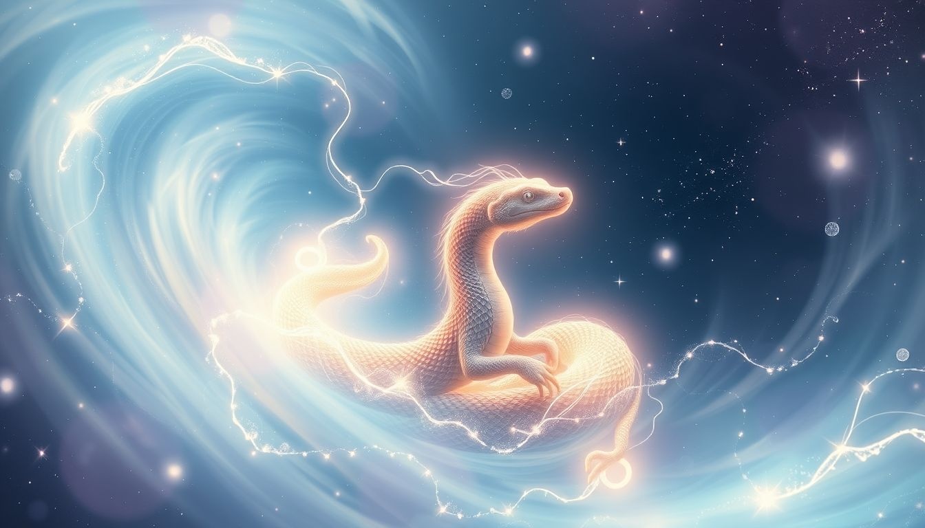 Młody wąż symbolizuje odnowę, leczenie i świeże starty.