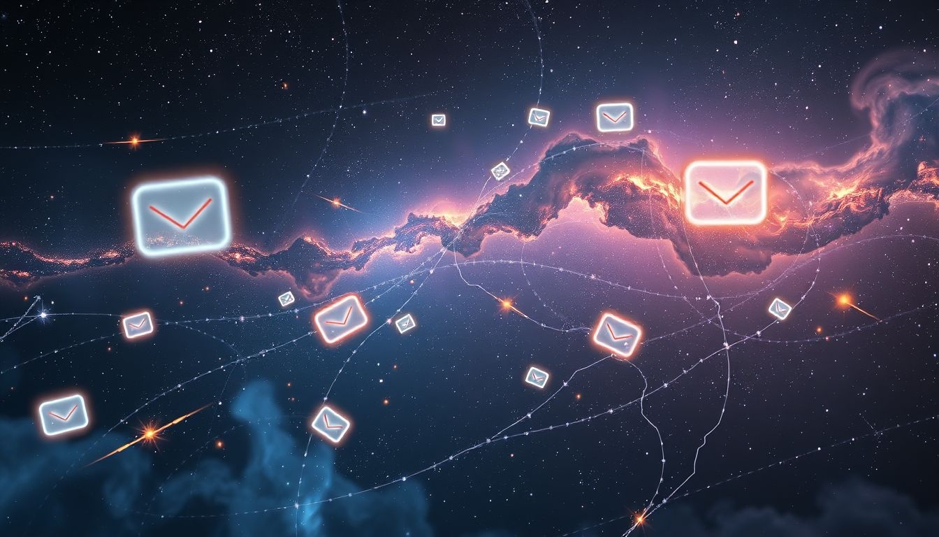 Email w snach symbolizuje szybkie przekazywanie ważnych informacji emocjonalnych.