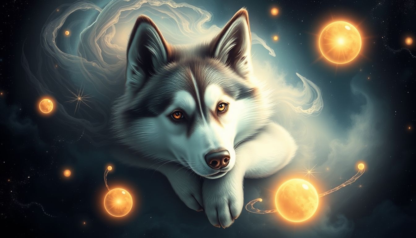 Przyjazny husky we śnie symbolizuje lojalność i prawdziwą przyjaźń.