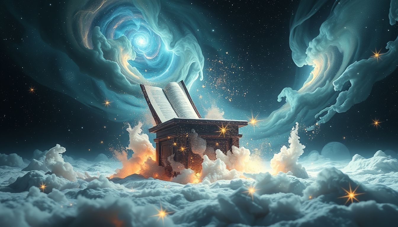 Zniszczony pulpit symbolizuje utratę kontroli nad życiem.