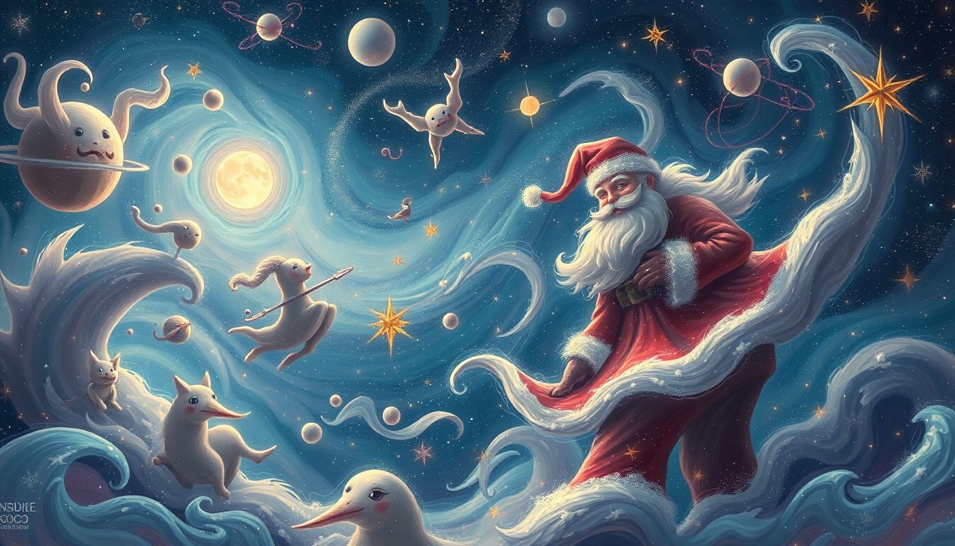 W snach Święty Mikołaj symbolizuje różne wartości kulturowe i tradycje.