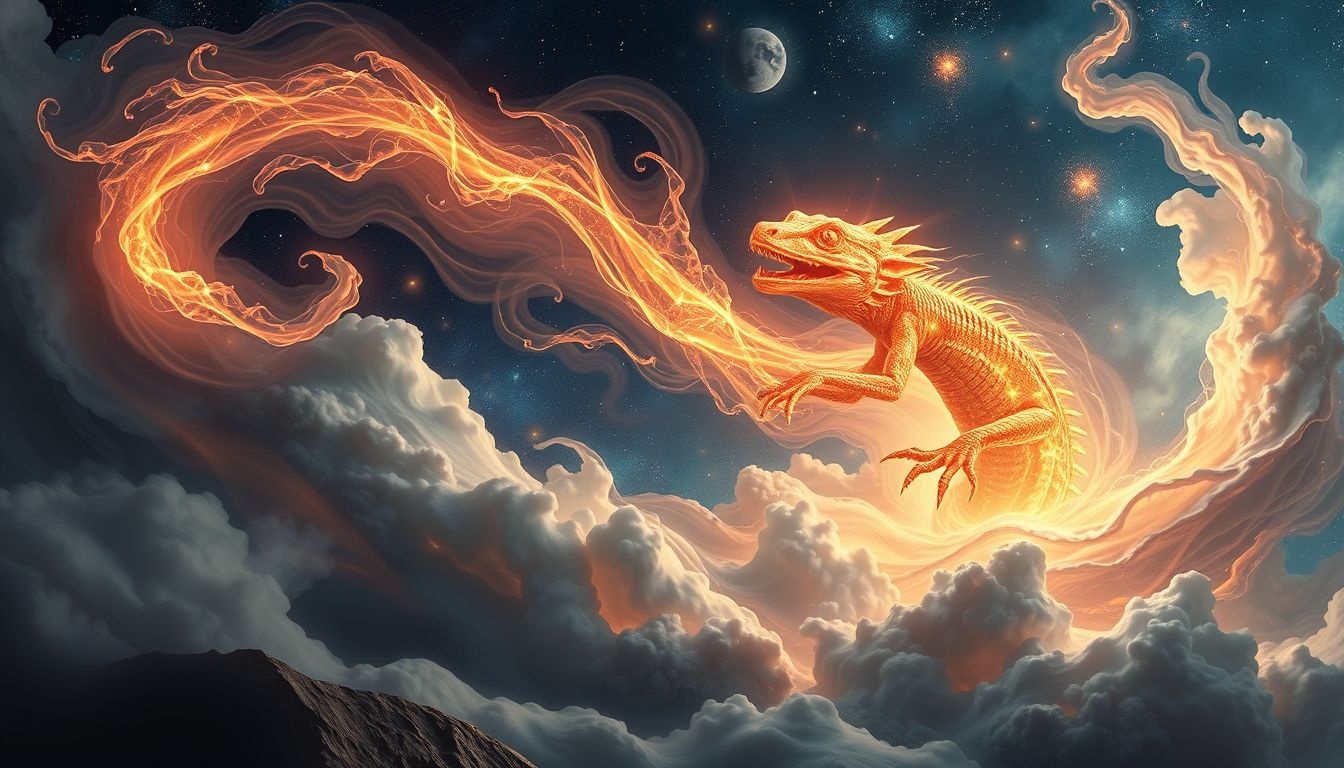 Salamandra atakująca we śnie symbolizuje nadchodzące konflikty i wyzwania.