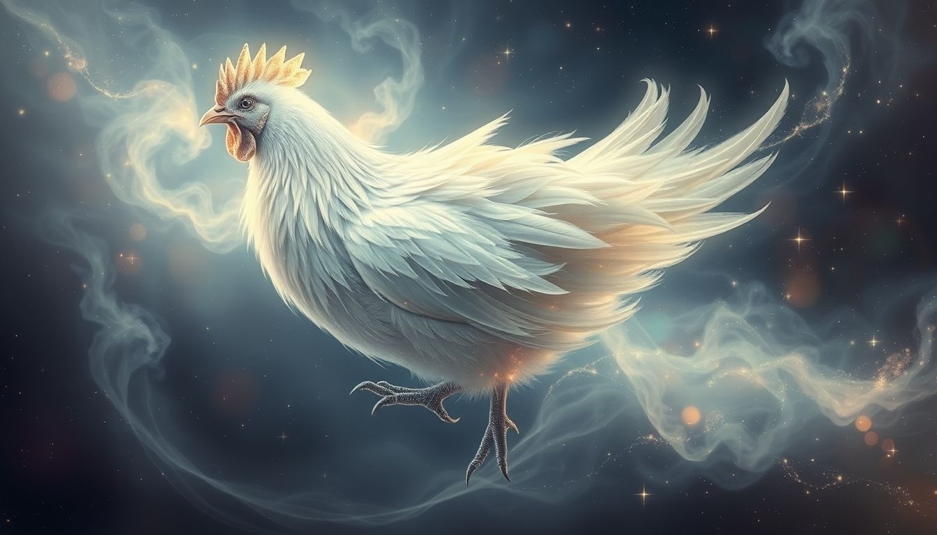 Srebrna kura symbolizuje intuicję i głęboką kobiecą mądrość.