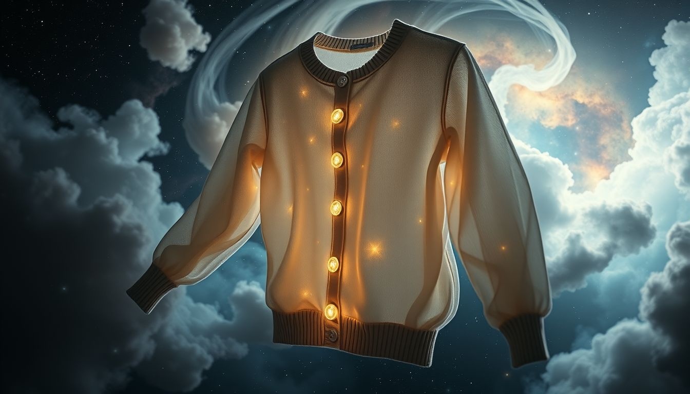 Sweter z guzikami symbolizuje kontrolę i otwarcie emocji.