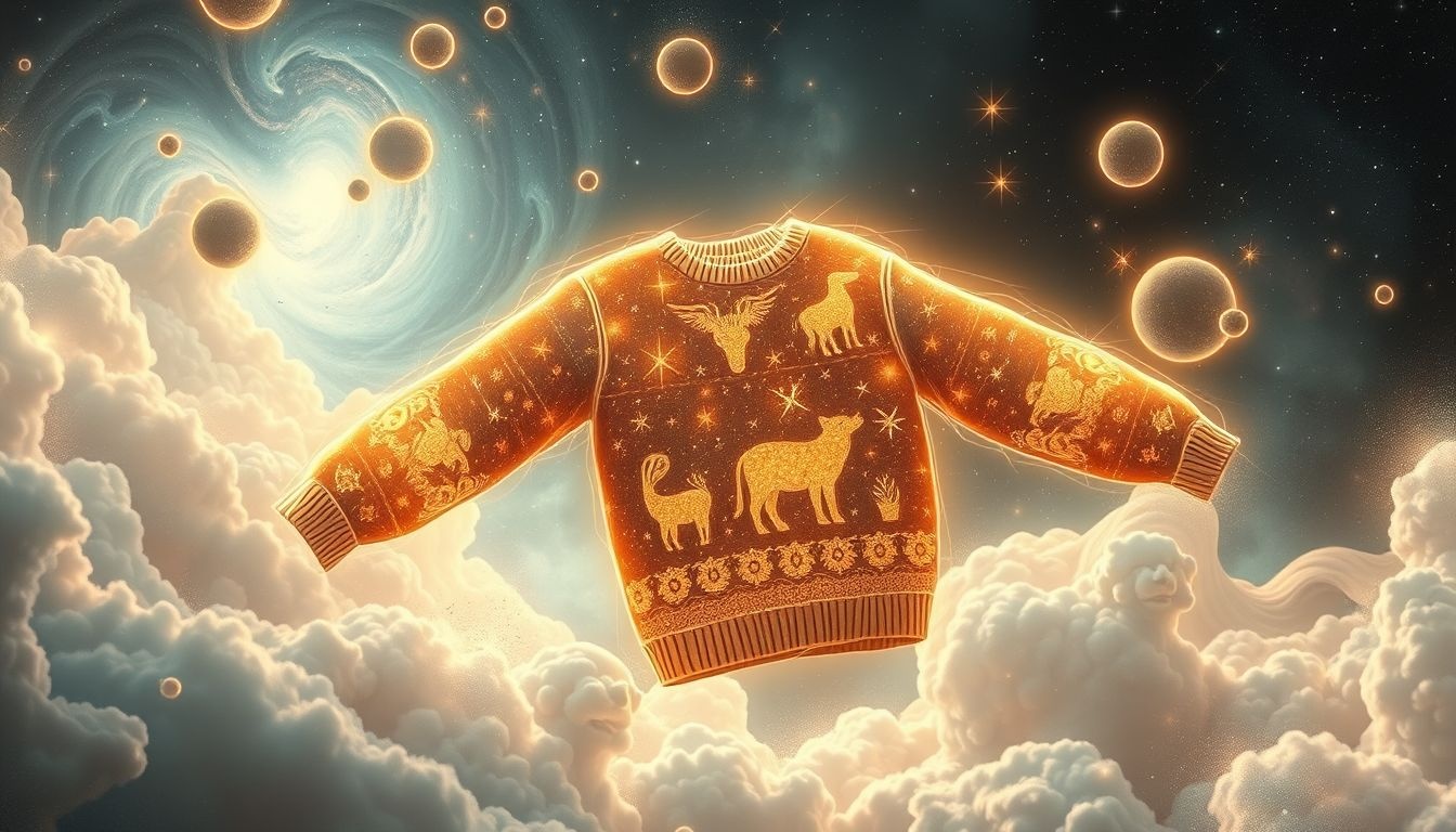 Sweter z motywem zwierzęcym symbolizuje ukryte instynkty i cechy.