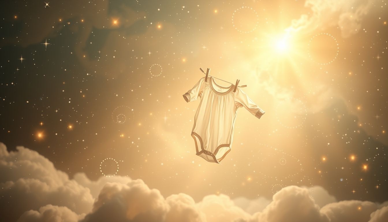 Ubranka dziecięce symbolizują nadzieję, niewinność i nowe początki.