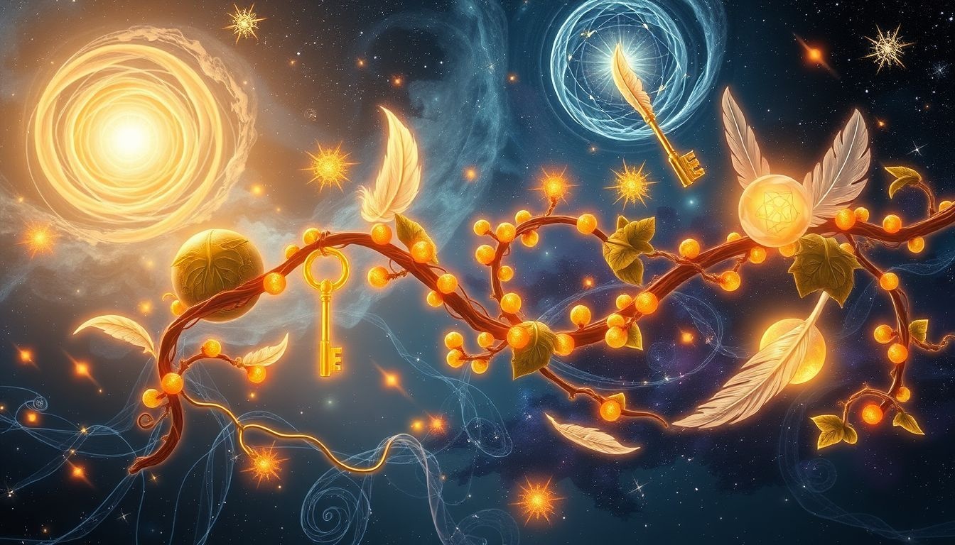 Winorośl z gołębiem symbolizuje pokój i owocną miłość.
