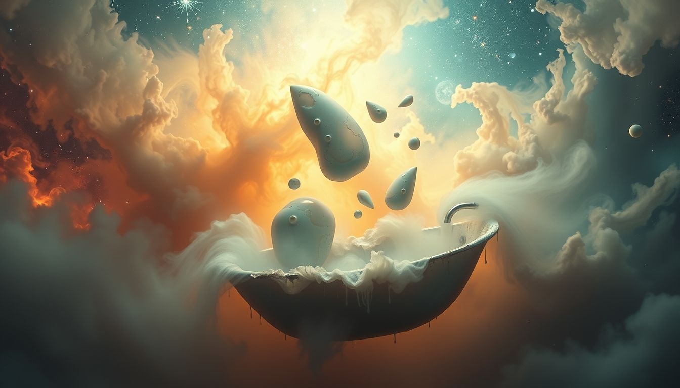 Brudna toaleta i brak wody symbolizują wewnętrzne blokady emocjonalne.